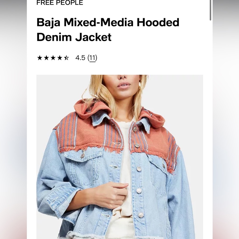 FREE PEOPLE
BAJA HOODED DENIM JACKET